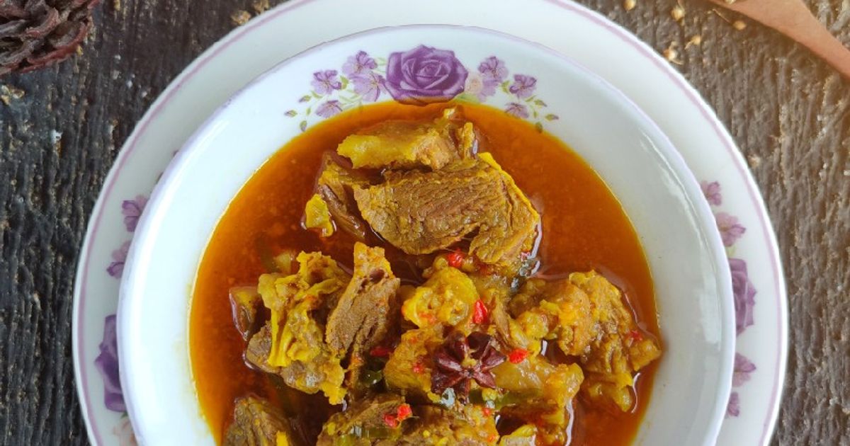 Gulai Bagar Bengkulu Daging Sapi Beraroma Kelapa Sangrai